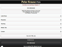 Tablet Screenshot of peterkrausegolf.com